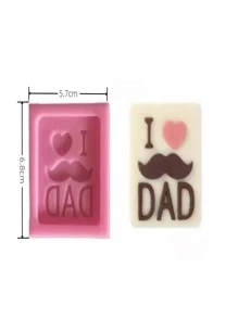 1入組矽膠創意鬍鬚和字母形矽膠模具