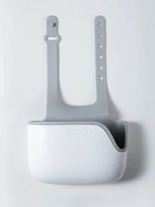 1pc PP Sink Drain Basket, Minimalist Two Tone Sink Drain Storage Rack For Kitchen - White - View 2