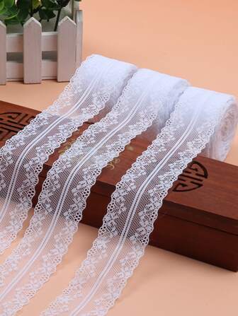 1卷花朵設計DIY現代滌綸縫製織帶