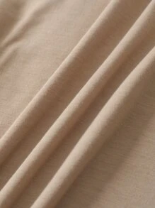 SHEIN LUNE Heart And Slogan Graphic Tee - Khaki - View 5