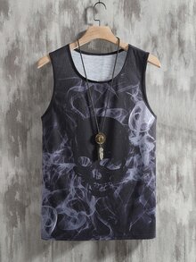 Manfinity Men Skull Print Tank Top - Black - View 5
