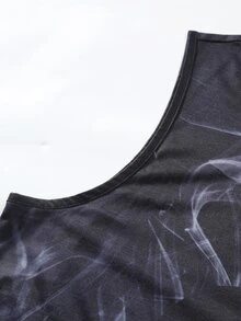 Manfinity Men Skull Print Tank Top - Black - View 7