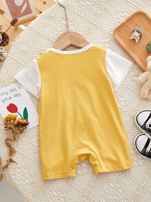 Peninsula Baby Bộ đồ liền thân cho bé gái sơ sinh có búp bê 2 trong 1 và phong cách thường ngày - Nhiều màu - Xem 2