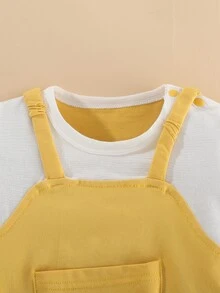 Peninsula Baby Bộ đồ liền thân cho bé gái sơ sinh có búp bê 2 trong 1 và phong cách thường ngày - Nhiều màu - Xem 6