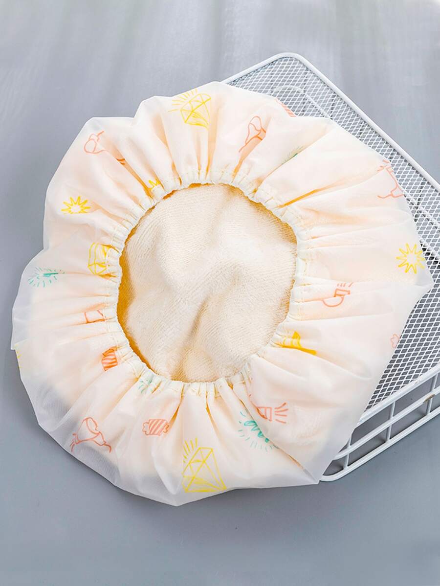 1入組淋浴可愛卡通圖案防水浴帽