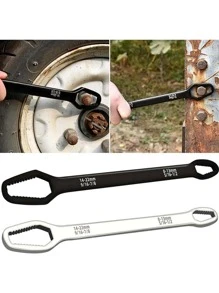 1pc Stainless Steel Steel Wrench, Multifunction Spanner For Home - White - View 4