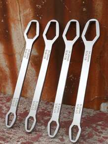 1pc Stainless Steel Steel Wrench, Multifunction Spanner For Home - White - View 2