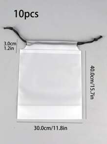 10 Cái/bộ Túi Đựng Giày PE Di Động, Túi Đựng Giày Dây Rút Tối Giản Cho Du Lịch - Trong sáng - Xem 4