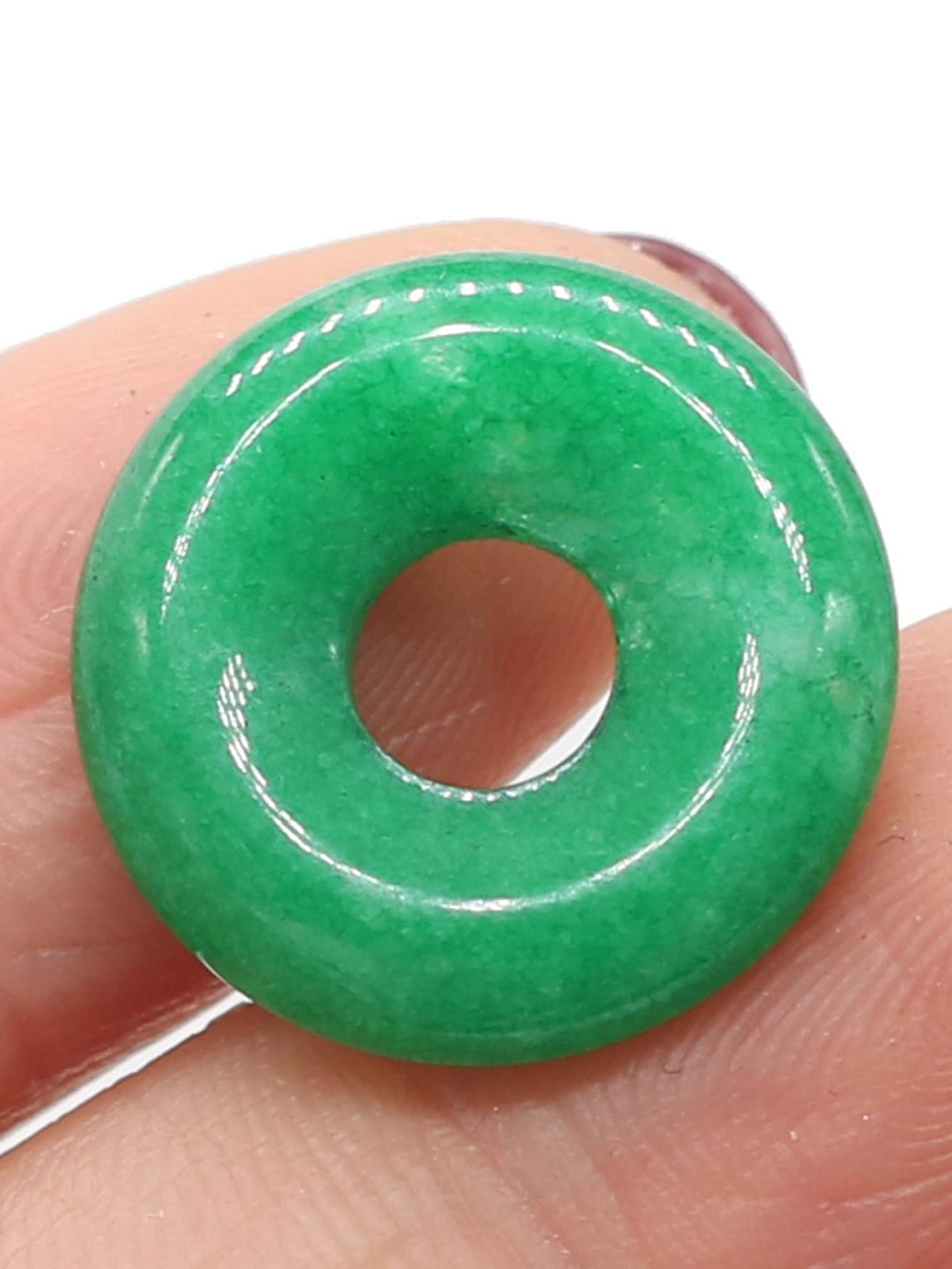 1pc Round DIY Bead - Green - View 1