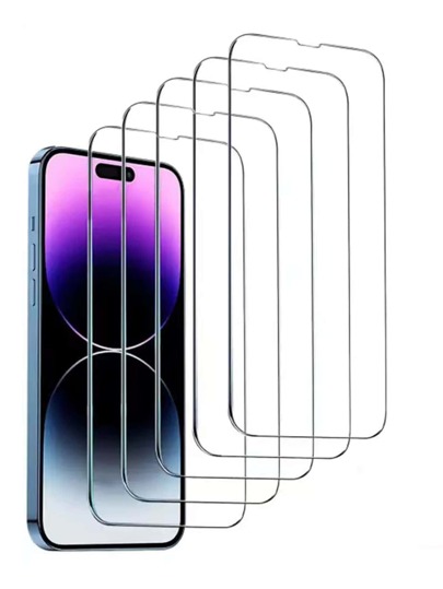 5pcs HD Anti-Fall Screen Protection Film Compatible With IPhone 16/16 Plus/16 Pro/16 Pro Max/15/15Pro/15Plus/15Promax Gift For Birthday, Family, Friends Tempered Glass, Phone Screen Protector, Phone Accessories Waterproof Shockproof Scratch Resistant Anti-Fingerprint Full Cover