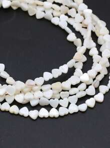 1strand Heart Shaped DIY Bead - White - View 2