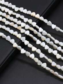 1strand Heart Shaped DIY Bead - White - View 4