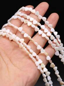 1strand Heart Shaped DIY Bead - White - View 5