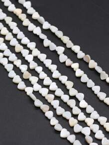 1strand Heart Shaped DIY Bead - White - View 6