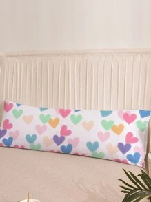 1入組套心形圖案滌綸枕套不附帶内芯卡通滌綸連體枕套適用於床上用品四季皆宜 - 彩色 - 查看 3