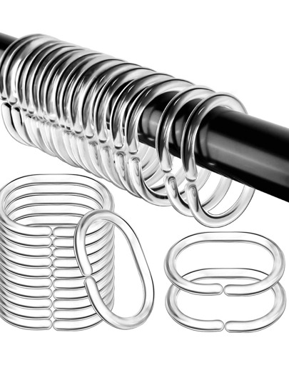 12 Stücke/Set Duschvorhang Haken aus Kunststoff, einfache klare Duschvorhang Ringe für Badezimmer Zuhause Badezimmer Dekoration Herbstdekoration Badezimmer Accessoires Schulanfang