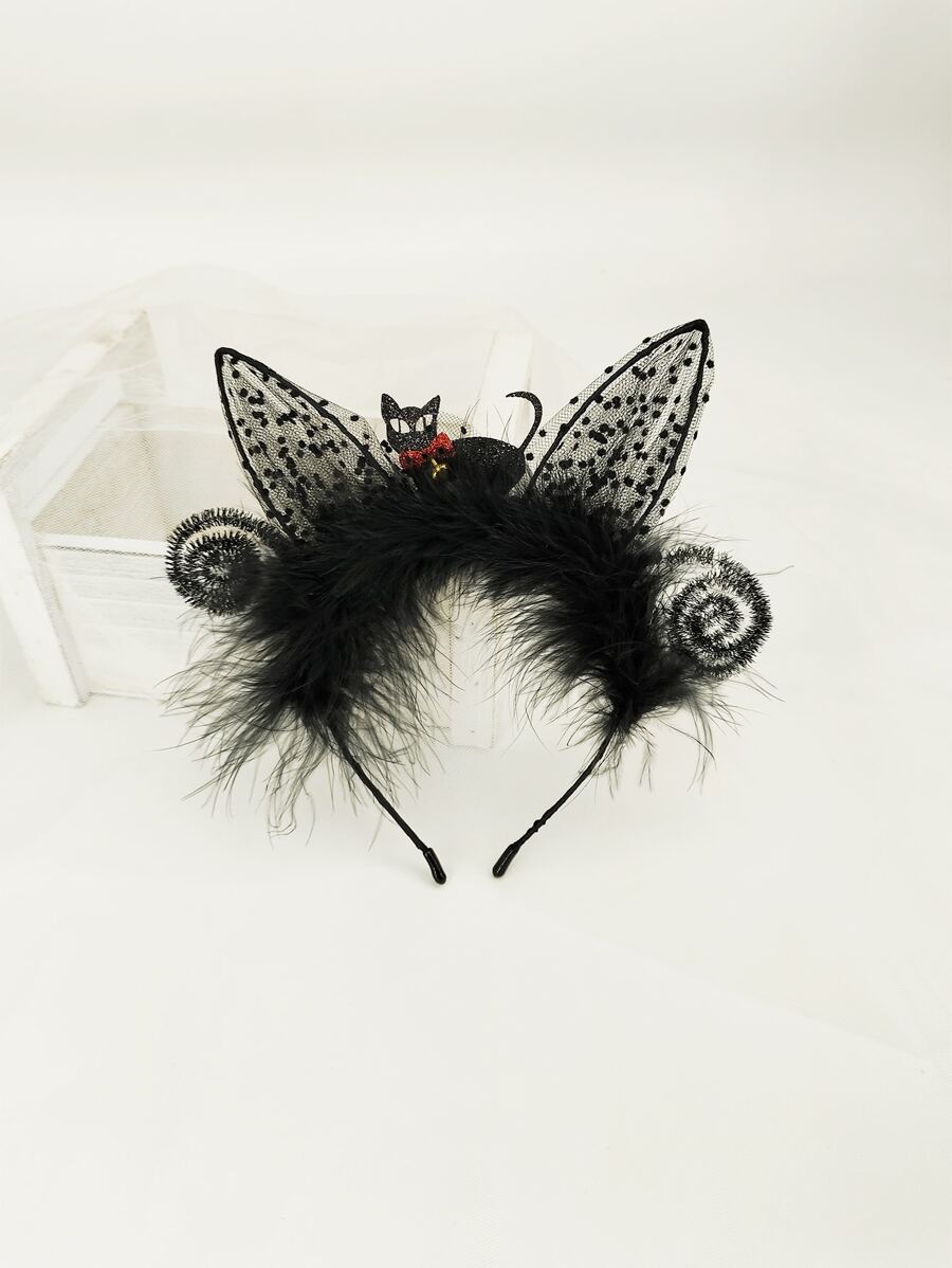 蕾絲和花朵裝飾立體髮箍