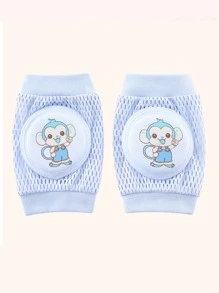 1pair Baby Monkey Print Knee Pads