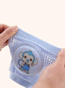 1pair Baby Monkey Print Knee Pads