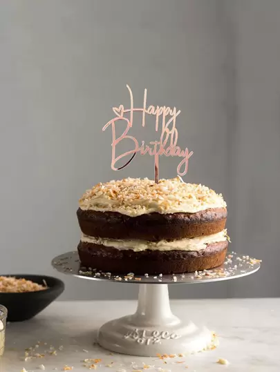 1 件/10 件生日快乐蛋糕装饰星形生日蛋糕装饰生日快乐蛋糕装饰玫瑰金生日快乐蛋糕装饰，圣诞节