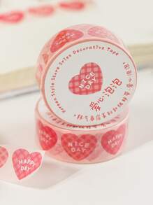 Mr paper 1 rollo Cinta decorativa con diseño de corazón - Multicolor - Ver 1