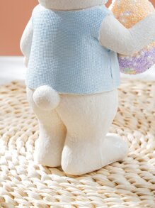 1 pieza ABS Decoración con dibujos animados conejo & huevo objeto de decoración para casa Pascua de Resurrección - Multicolor - Ver 2