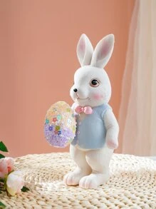 1 pieza ABS Decoración con dibujos animados conejo & huevo objeto de decoración para casa Pascua de Resurrección - Multicolor - Ver 4