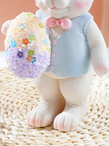 1 pieza ABS Decoración con dibujos animados conejo & huevo objeto de decoración para casa Pascua de Resurrección - Multicolor - Ver 7