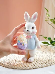 1 pieza ABS Decoración con dibujos animados conejo & huevo objeto de decoración para casa Pascua de Resurrección - Multicolor - Ver 8