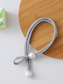 1 Màn Polyester Thắt Lưng, Tối Giản Ngọc Trai Giả Trang Trí Màn Dây Đeo Thắt Cho Màn - Xám - Xem 7