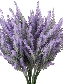 5入組/套人造花薰衣草花假植物塑料花戶外室內裝飾 - 紫色 - 查看 1