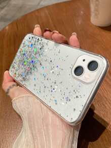 亮片装饰手机壳，国际版，非国内版 - 無色 - 查看 2