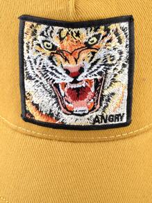 男士老虎刺繡棒球帽 - 黃色 - 查看 4