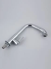 1pc Stainless Steel Kitchen Faucet, Classic Bib Tap For Kitchen - Silver - View 3