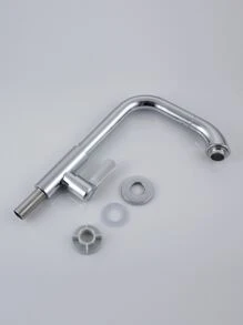 1pc Stainless Steel Kitchen Faucet, Classic Bib Tap For Kitchen - Silver - View 4