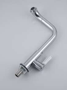 1pc Stainless Steel Kitchen Faucet, Classic Bib Tap For Kitchen - Silver - View 6