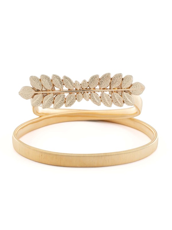 Women's Solid Color Summer Party Leaf Decor Belt Halloween