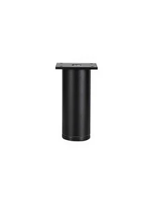 1pc Iron Cabinet Feet Round Furniture Leg, Adjustable Support Sofa Feet For Daily Essential - Black - View 2