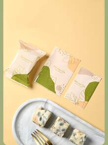 100入組PP糖果包裝袋，可愛的葉子圖案包裝袋，適用於家居婚禮派對禮品袋 - 彩色 - 查看 4