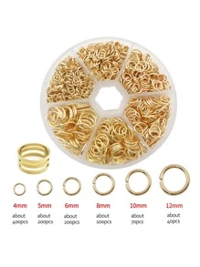 1box 6mm Jump Ring/ Split Ring For Jewelry Making And Necklace Repair - Yellow - View 4