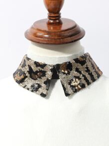 Sequin Decor Dickey Collar - Multicolor - View 1