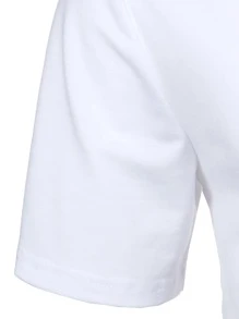 Manfinity Homme Áo thun có cổ Nam màu trơn Giải trí - trắng - Xem 3