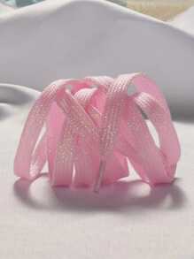 زوج واحد وردي البوليستر لطيفة اكسسوارات الى حذاء رياضي