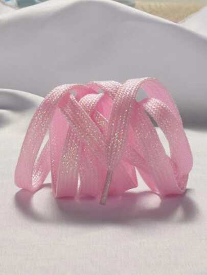 زوج واحد وردي البوليستر لطيفة اكسسوارات الى حذاء رياضي