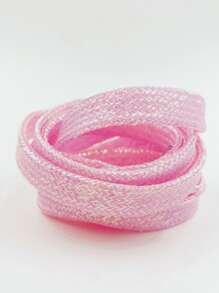 زوج واحد وردي البوليستر لطيفة اكسسوارات الى حذاء رياضي