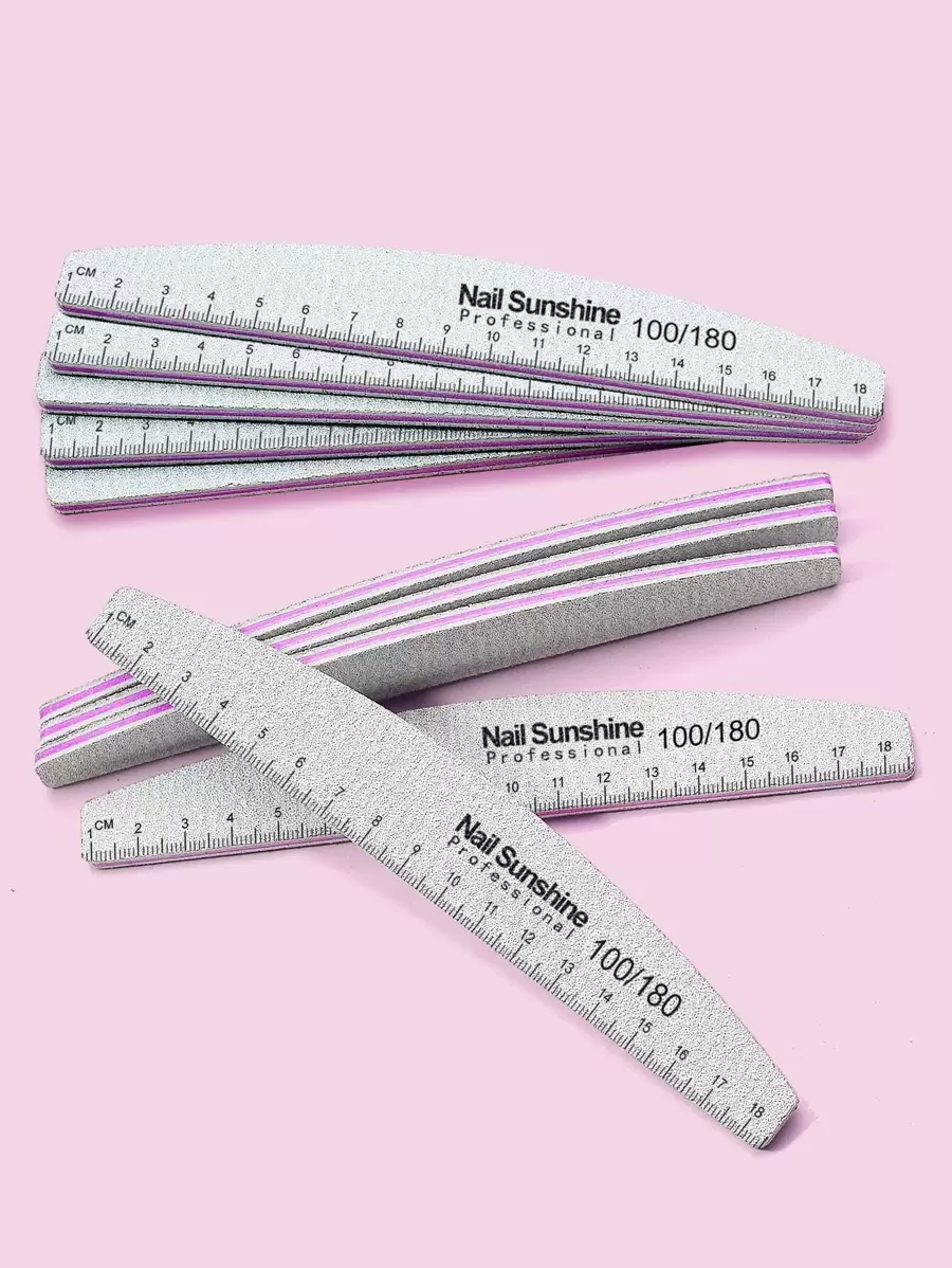 NailSunshine 10 chiếc giũa móng tay 100/180 Grit, giũa móng tay hai mặt, giũa móng tay có thể tái sử dụng, dụng cụ làm móng cho móng tay tự nhiên, móng tay acrylic, sử dụng tại nhà và tiệm, đồ dùng làm móng, dụng cụ làm móng, dụng cụ làm móng, trở lại trường, móng tay, dụng cụ làm móng để dán móng tay - Xám - Xem 1