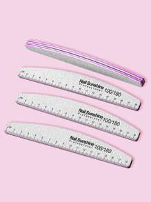 NailSunshine 10 chiếc giũa móng tay 100/180 Grit, giũa móng tay hai mặt, giũa móng tay có thể tái sử dụng, dụng cụ làm móng cho móng tay tự nhiên, móng tay acrylic, sử dụng tại nhà và tiệm, đồ dùng làm móng, dụng cụ làm móng, dụng cụ làm móng, trở lại trường, móng tay, dụng cụ làm móng để dán móng tay - Xám - Xem 3