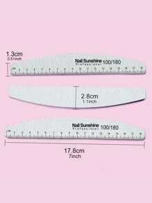 NailSunshine 10 chiếc giũa móng tay 100/180 Grit, giũa móng tay hai mặt, giũa móng tay có thể tái sử dụng, dụng cụ làm móng cho móng tay tự nhiên, móng tay acrylic, sử dụng tại nhà và tiệm, đồ dùng làm móng, dụng cụ làm móng, dụng cụ làm móng, trở lại trường, móng tay, dụng cụ làm móng để dán móng tay - Xám - Xem 5