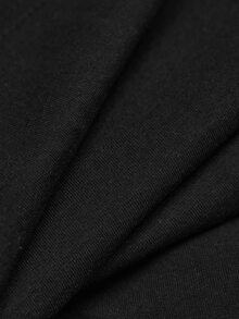 RueChic Men Letter Graphic Drawstring Waist Shorts - Black - View 6