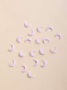 20pcs Moon Design Nail Art Decoration - Baby Pink - View 3